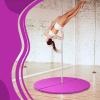Dxcaicc Pole Dance Mat Folding Crash Mat Round 120cm Portable Fitness Pole Dance Fall Safety Padding Suitable for Beginners Gymnastics Safety Non-Slip Mat,Purple,Thickness 3cm view 2