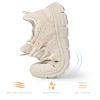 AOE Womens Fashion Walking Running Shoes Ultra Lightweight Breathable Mesh Tennis Shoes Non Slip Athletic Workout Gym Sneakers Beige Lace 5.5women / 4.5men view 4