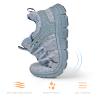AOE Womens Fashion Walking Running Shoes Ultra Lightweight Breathable Mesh Tennis Shoes Non Slip Athletic Workout Gym Sneakers Blue Grey Lace 8.5women / 7.5men view 4
