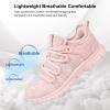 AOE Womens Fashion Walking Running Shoes Ultra Lightweight Breathable Mesh Tennis Shoes Non Slip Athletic Workout Gym Sneakers Pink Lace 5.5women / 4.5men view 2