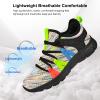 AOE Womens Fashion Walking Running Shoes Ultra Lightweight Breathable Mesh Tennis Shoes Non Slip Athletic Workout Gym Sneakers Colorful Lace 7women / 6men view 2