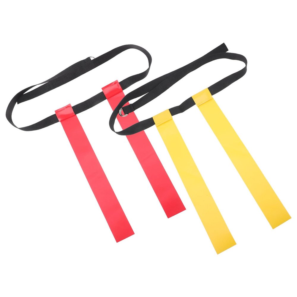 BESPORTBLE 2pcs Boys and Girls Football Waist Flags Set Multi-use Rugby Flag Belts and Fluorescent for Training Parties and Outdoor Sports