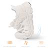 AOE Womens Fashion Walking Running Shoes Ultra Lightweight Breathable Mesh Tennis Shoes Non Slip Athletic Workout Gym Sneakers White Lace 7women / 6men view 4