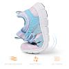 AOE Womens Fashion Walking Running Shoes Ultra Lightweight Breathable Mesh Tennis Shoes Non Slip Athletic Workout Gym Sneakers Blue Pink Lace 6.5women / 5.5men view 4