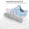 AOE Womens Fashion Walking Running Shoes Ultra Lightweight Breathable Mesh Tennis Shoes Non Slip Athletic Workout Gym Sneakers Blue Pink Lace 7women / 6men view 3