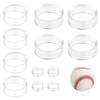12Pcs Acrylic Sphere Stand Clear Round Sphere Holder Plastic Display Stand for Golf Ball, Tennis Ball, Marbles, Collection, Baseball, Softball, Collections(Small, Medium, Large) view 1