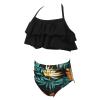 Set Bathing Wear Ruffles Baby Toddler 212Y Two Swimwear Kids Little Girl's 2 Piece Swimsuit Bikini (Black, 2-3 Years) view 2