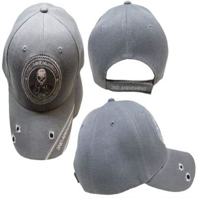 2nd Amendment Americas Original Homeland Security Grey Gray Embroidered Hat Cap