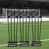 FORZA 6ft Airflow Soccer Mannequins - Free Kick Dummies | Soccer Training Equipment (with Bases, Black, Pack of 3) view 1