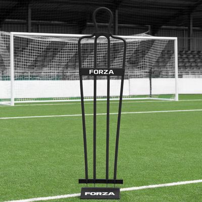 FORZA 6ft Airflow Soccer Mannequins - Free Kick Dummies | Soccer Training Equipment (with Bases, Black, Pack of 1)