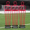 FORZA 6ft Airflow Soccer Mannequins - Free Kick Dummies | Soccer Training Equipment (with Bases, Red, Pack of 3) view 1