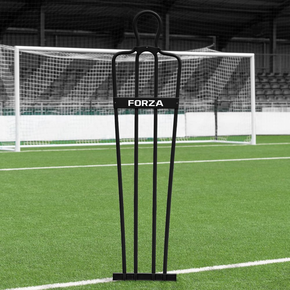 FORZA 6ft Airflow Soccer Mannequins - Free Kick Dummies | Soccer Training Equipment (Without Bases, Black, Pack of 1)