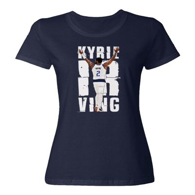 Dallas Basketball Irving Playoff Game Fans Ladies' Crewneck T-Shirt (Navy, Medium)