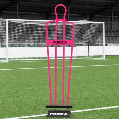 FORZA 6ft Airflow Soccer Mannequins - Free Kick Dummies | Soccer Training Equipment (with Bases, Pink, Pack of 1)