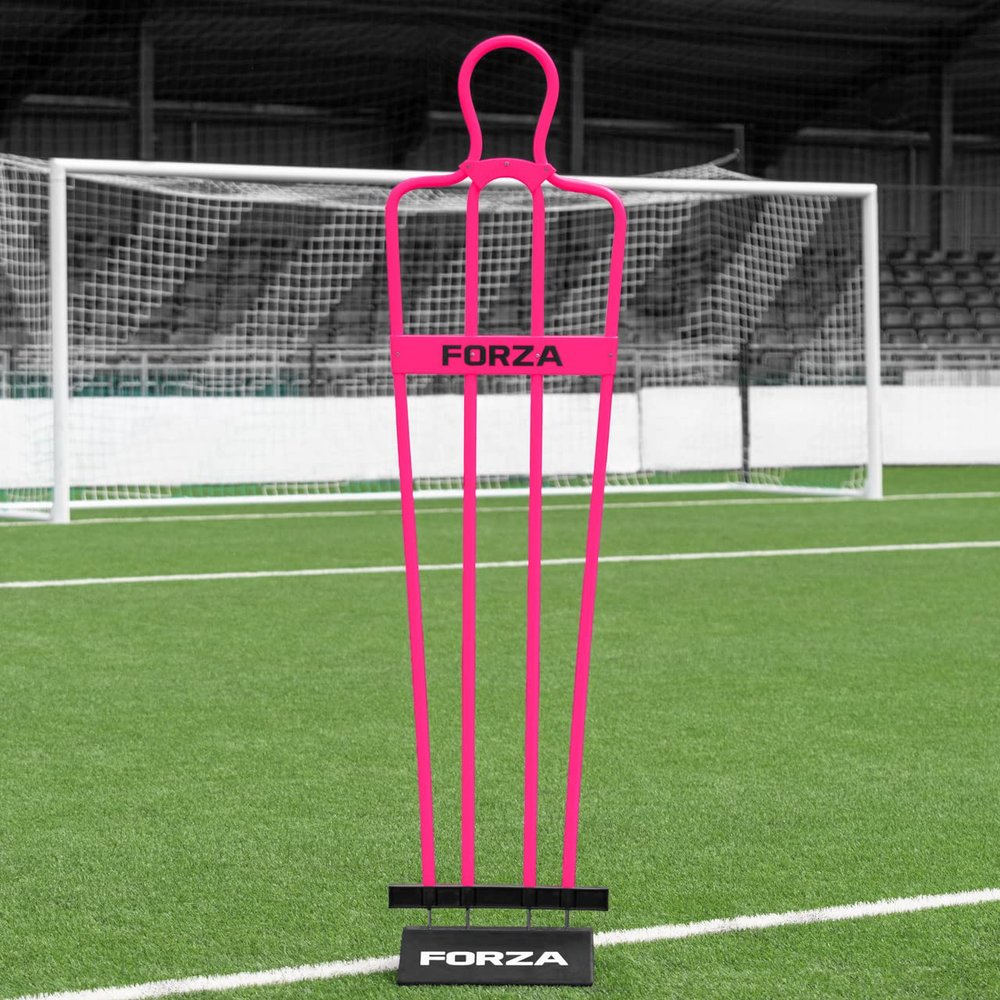 FORZA 6ft Airflow Soccer Mannequins - Free Kick Dummies | Soccer Training Equipment (with Bases, Pink, Pack of 1)