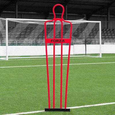 FORZA 6ft Airflow Soccer Mannequins - Free Kick Dummies | Soccer Training Equipment (Without Bases, Red, Pack of 1)