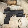 NIGHT FISION Black Front/Blank Rear Optics Ready Stealth Lower 1/3rd Night Sight Set forWalther PDP with 509t view 4