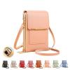 atcryih Anti-theft Leather Bag, Phone Crossbody Bags for Women, Touchscreen Phone Wallet PU Leather Crossbody Bag (6-Light pink) view 1