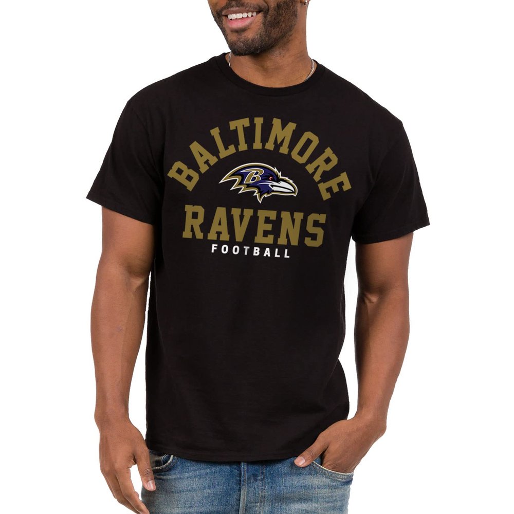 Junk Food Clothing x NFL - Baltimore Ravens - Classic Team Logo - Unisex Adult Short Sleeve Fan T-Shirt for Men and Women - Size Large