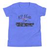 1962 'Vette C1 Classic Car 62 Vette Youth Short Sleeve T-Shirt Heather Columbia Blue view 1