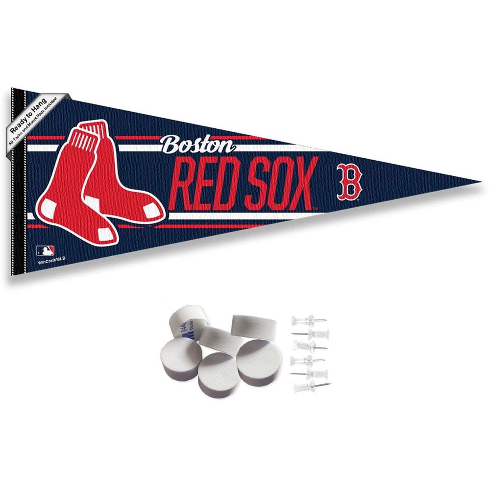 WinCraft Boston Red Sox Pennant Banner and Wall Tack Pads