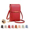 atcryih Anti-theft Leather Bag, Phone Crossbody Bags for Women, Touchscreen Phone Wallet PU Leather Crossbody Bag (3-Red) view 1