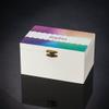 Fox Valley Traders Custom Rainbow Dots Children's Jewelry Box, Crafted with 100% Durable MDF, Clasp Closure and Metal Hinges, Kids Bedroom Dcor - Measures 6" Long x 4" Wide x 3" High Overall view 3