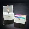Fox Valley Traders Custom Rainbow Dots Children's Jewelry Box, Crafted with 100% Durable MDF, Clasp Closure and Metal Hinges, Kids Bedroom Dcor - Measures 6" Long x 4" Wide x 3" High Overall view 4