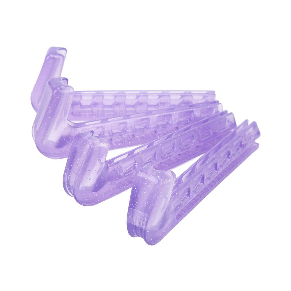 AUNMAS Ice Skate Blade Covers, Adjustable Silicone Material Easy to Use Skate Guards for Ice Skates ()