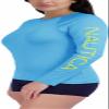 Nautica Womens Swimwear Lightweight Long Sleeve Rashguard Shirt (as1, Alpha, x_l, Regular, Light Blue) X-Large view 1