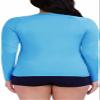 Nautica Womens Swimwear Lightweight Long Sleeve Rashguard Shirt (as1, Alpha, x_l, Regular, Light Blue) X-Large view 3
