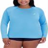 Nautica Womens Swimwear Lightweight Long Sleeve Rashguard Shirt (as1, Alpha, x_l, Regular, Light Blue) X-Large view 4