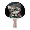 TigerTail Sports Cute Cat Colorful Design Ping Pong Paddle, Premium 5 Ply Table Tennis Racket (Red on Back) view 1