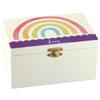 Fox Valley Traders Custom Rainbow Children's Jewelry Box, Crafted with 100% Durable MDF, Clasp Closure and Metal Hinges, Kids Bedroom Dcor - Measures 6" Long x 4" Wide x 3" High Overall view 1