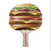 TigerTail Sports Loaded Cheeseburger Colorful Design Ping Pong Paddle, Premium 5 Ply Table Tennis Racket (Red on Back) view 1
