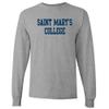 AL01 - Saint Mary's College Gaels Basic Block Long Sleeve T Shirt - 3X-Large - Sport Grey view 1