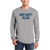AL01 - Saint Mary's College Gaels Basic Block Long Sleeve T Shirt - 3X-Large - Sport Grey view 2