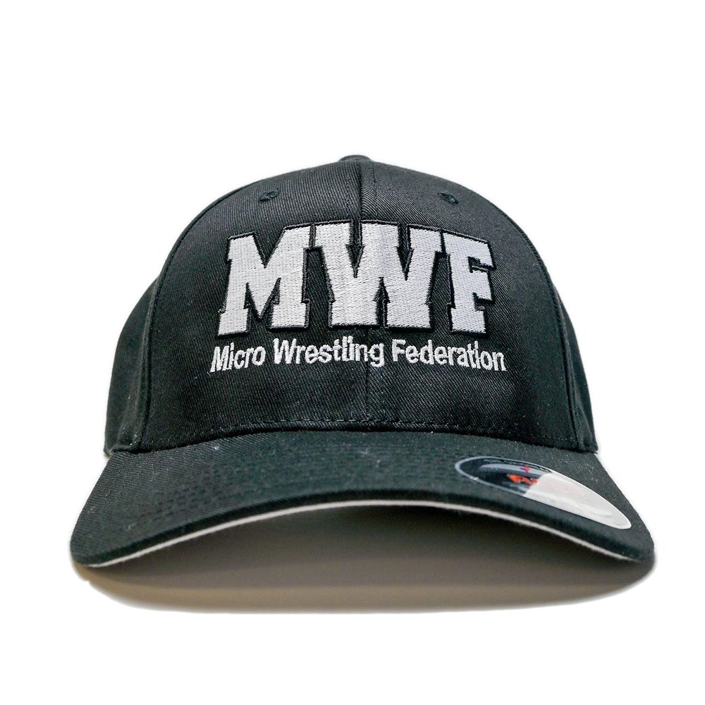 Micro Wrestling Black Flex Fit Cap - S/M