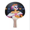 TigerTail Sports Dia De Los Muertos Colorful Design Ping Pong Paddle, Premium 5 Ply Table Tennis Racket (Red on Back) view 1
