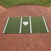 ProMounds On Deck Sports 12' X 6' Green Batting Mat Pro with Inlaid Home Plate view 1