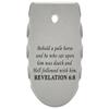 NDZ Performance Magazine Base Plate for Sig P365 X Macro & P365 Fuse  Laser Engraved Anodized Aluminum with Grooved Ridges  Silver  Bible Revelations 6:8 view 1