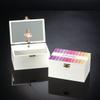 Fox Valley Traders Custom Rainbow Stripe Children's Jewelry Box, Crafted with 100% Durable MDF, Clasp Closure and Metal Hinges, Kids Bedroom Dcor - Measures 6" Long x 4" Wide x 3" High Overall view 4