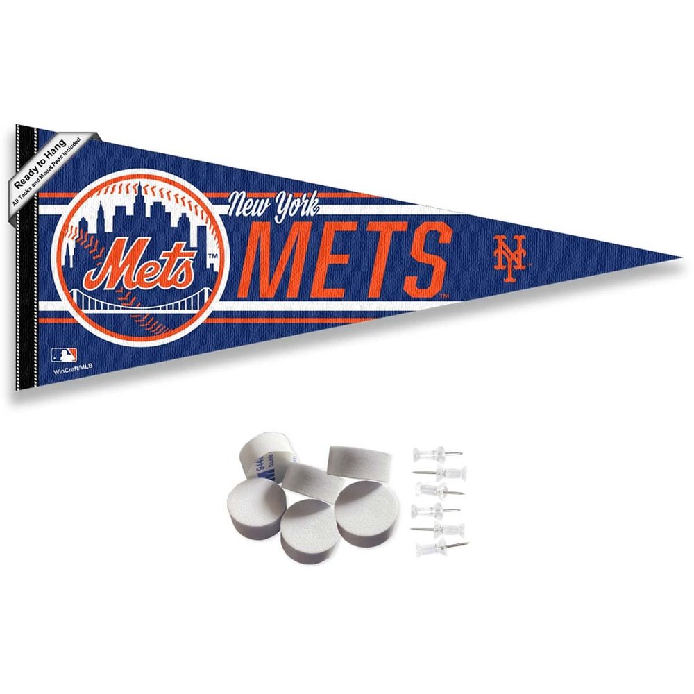 WinCraft New York Mets Pennant Banner and Wall Tack Pads