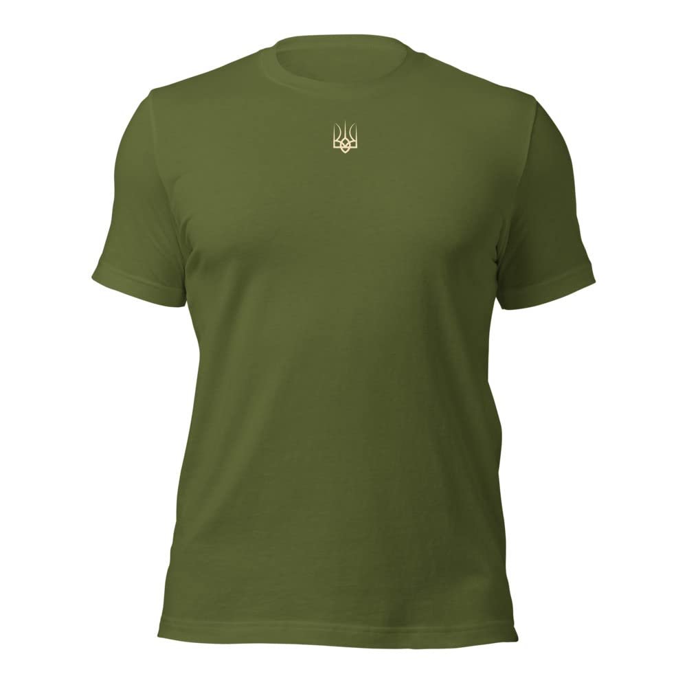 907.3 Ukrainian Zelensky Trident - Symbol of Unity Strength & Independence - Ideal for Patriotic Wear Unisex T-Shirt Olive