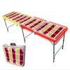 8-Foot Professional Beer Pong Table w/LED Lights - San Francisco Football Field view 1