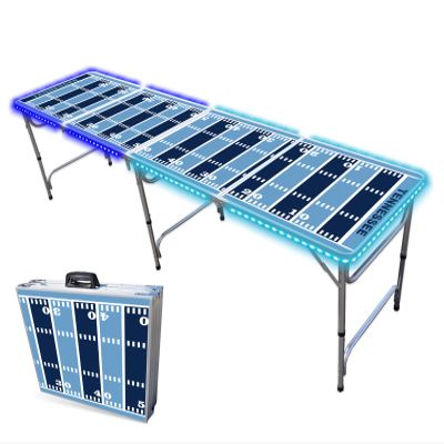 8-Foot Professional Beer Pong Table w/LED Lights - Tennessee Football Field