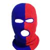 aoozleny 3-Hole Two Color Knitted Hat Ski Mask Balaclava, Full Face Mask for Cycling/Skiing Winter Outdoor Sports (Red+Blue) view 1