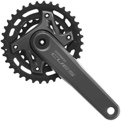 SHIMANO CUES FC-U6000-2B Crankset - 175mm, 9/10/11-Speed, 36/22t, 110 BCD, Hollowtech II, CL 3mm Outboard, Black