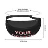 Custom Adjustable Waist Bag Design Your Logo Photo Text Personalized Fanny Pack Soft Waist Pack Customized Adjustable Belt Bag for Travel Hiking Sports Running view 2