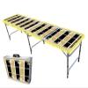 8-Foot Professional Beer Pong Table w/LED Lights - New Orleans Football Field